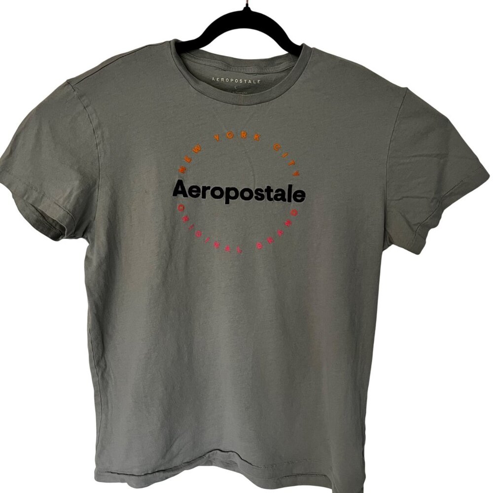 Aeropostale Mens Grey Graphic T-Shirt L